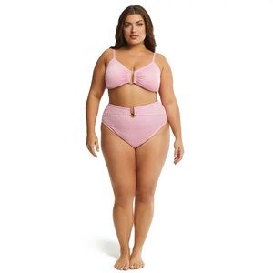 NWT Time and Tru Women's U-Wire NWT Bikini Size 1X Strawberry Cream Color